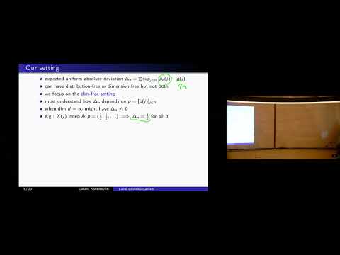 Aryeh Kontorovich - Local Glivenko-Cantelli (or: estimating the mean in infinite dimensions)