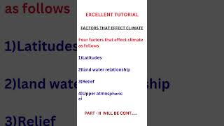 Factors that Effects Climate #education #trending #trendingshorts #viralshort#shorts #easylearning