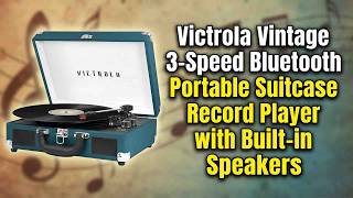 Victrola Vintage 3 Speed Bluetooth Portable Record Player with Built in Speakers, WITH Extra Stylus
