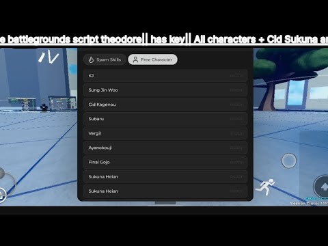 Mage battlegrounds script theodore|| has key|| All characters + Cid Sukuna and gojo