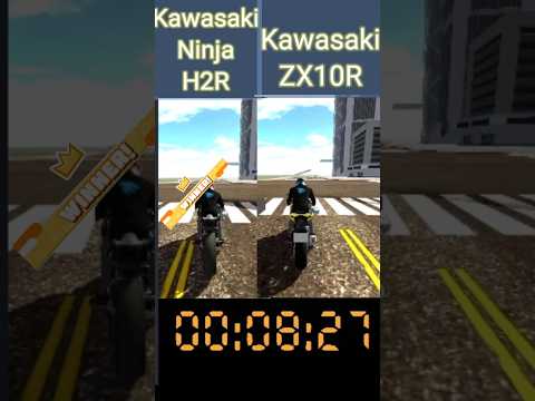 Kawasaki Ninja H2R Vs Kawasaki ZX10R #indianbikesdriving3d #shorts #ytshorts #youtubeshorts