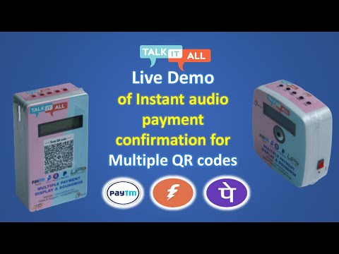 Talk It All Soundbox demo for PayTm, FreeCharge & PhonePe.