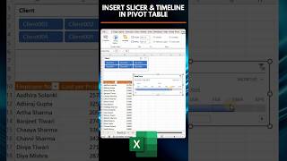 Pivot Table Part 9: Add Interactive Filters with Slicer & Timeline |Excel Tips #shorts #excel #pivot
