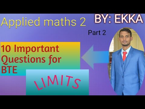 Limit of function, Previous Year Important Questions of BTE Delhi in Hindi language