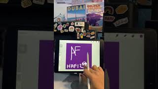 LOGO NAMA HAFIZA / procreate / desain logo / logo olshop / logo jualan