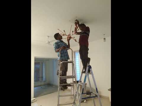 Bungalow interior. design fancy lights.