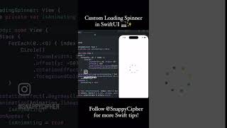 Custom Loading Spinner in SwiftUI 🚀 | Easy Animation Tutorial for iOS Developers! #swiftui #ios