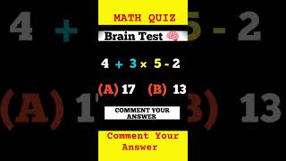 Math quiz 😱📚🖊️ #iq #iqtest #maths #ytshorts #mathematics #viralshort #study4u