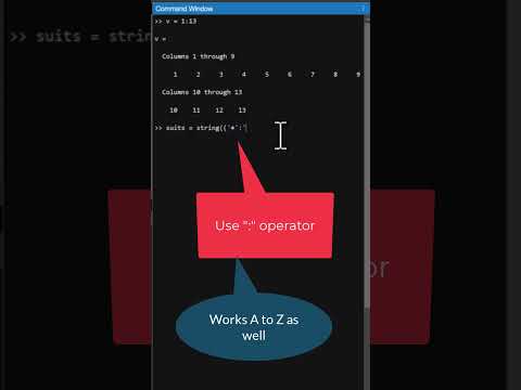 Cool MATLAB trick with String