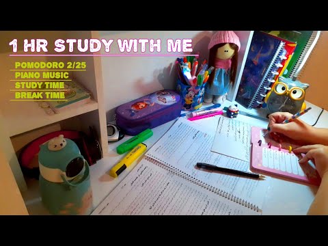 STUDY WITH ME | POMODORO (2/25) | Studying on a beautiful autumn evening🍂☔️🍁