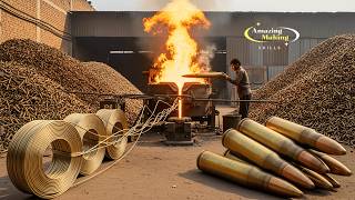 Incredible Process of Recycling Millions Of Waste Bullets Into Make Quality New Brass Wires Factory