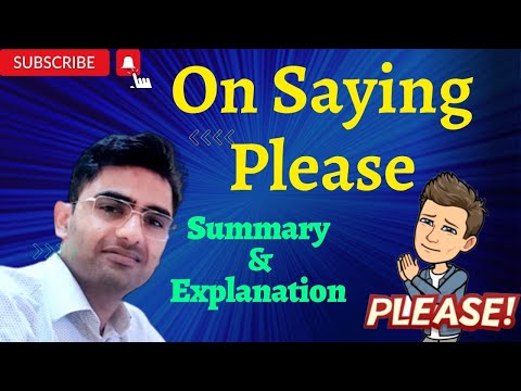 "On Saying Please" Summary