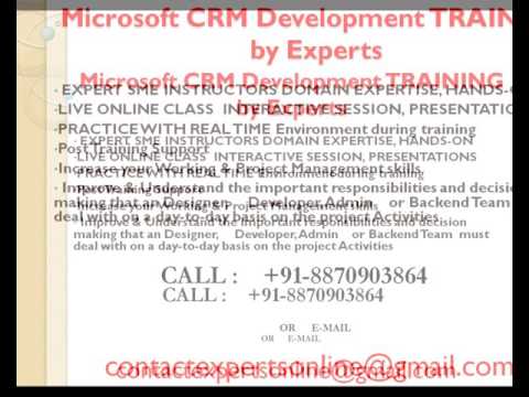 Microsoft CRM Development Online Training