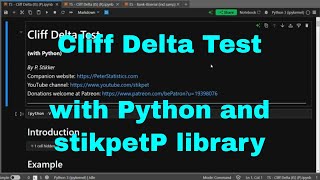 Python - Cliff Delta Test with stikpetP