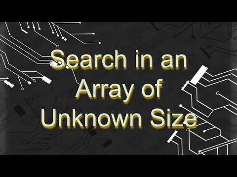 Search in an Array of Unknown Size