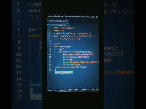 Crack any Password using python #python #coding #passwordunlock