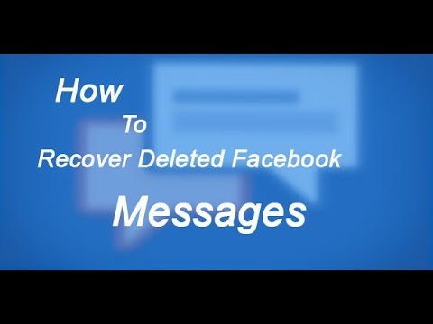 How To Recover Deleted Facebook Messsages, Picture in 2016?