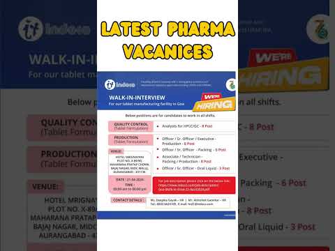 Latest pharma vacancies [ Apply Fast ]4  #shorts