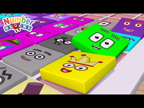 Counting Numberblocks on a Mathlink Slime Face Learn Numbers 1 to 100 for Kids