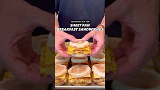 Macro-Friendly, High Protein Sheet Pan Breakfast Sandwiches #shorts