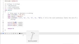 C Tutorial 20: Intro to Strings (C-Strings)