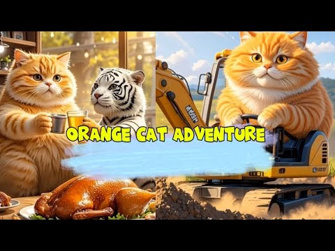 Orange cat adventure 🔥 #cats #cat #catlover #orangecat #orangecatai #funnycat #cutecat