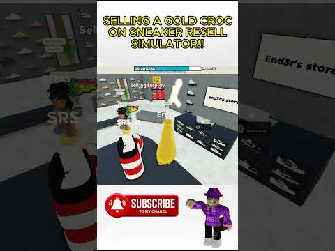 SELLING GOLD CROCS TO ERISS ON SNEAKER RESELL SIMULATOR!! #roblox #shorts