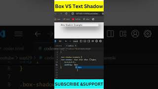 Box Shadow Vs  Text Shadow css property enhanc #shorts #cssdesign #css#htmlcss #coderbro04  #webdev