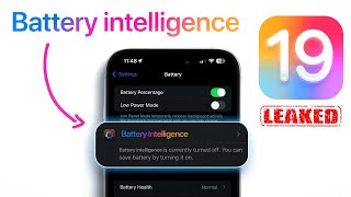 iOS 19 - Battery intelligence FEATURE LEAKED!