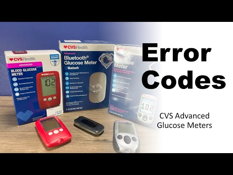 CVS Advanced Blood Glucose Meter Error Codes ER 1, ER 2, ER 3, ER 4