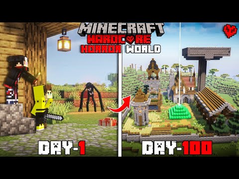 Can We Survived 100 Days In The HORROR ONLY WORLD 😱 In Minecraft Hardcore ( HINDI )