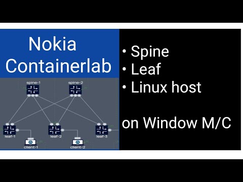 Nokia Containerlab | Deploy Spine , Leaf and Linux host on Window Machine