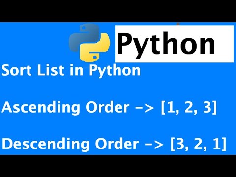 How to Sort List in Python - Ascending and Descending Order #python #pythonprogramming #sorting