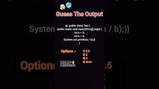 Beginner Level Java Question #1 #shorts #java #interview #question