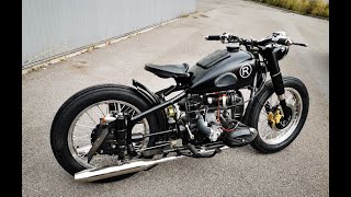 Luc testing the café racer