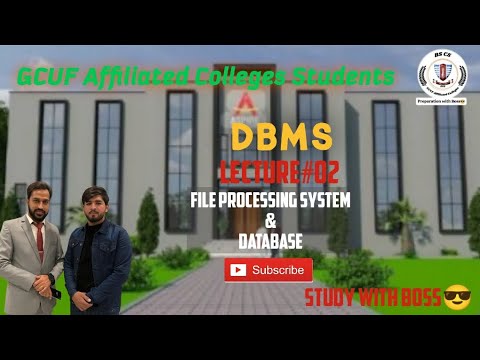 DBMS Lecture no.02 | File processing system | Database | File processing system & Database | GCUF