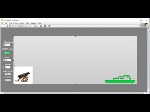 LabVIEW Canon Ball Simulation