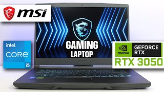 Budget Gaming Laptop MSI Thin 15 B12UC Geforce RTX3050 Intel Core i5 12450H - Gaming Test