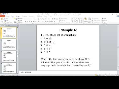 CONTEXT FREE GRAMMAR EXAMPLES THEORY OF AUTOMATA  IN URDU/HINDI