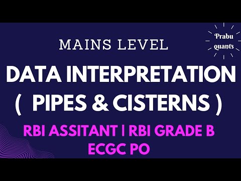 MAINS LEVEL DI - PIPES & CISTERN | RBI ASSISTANT | RBI GRADE B | ECGC PO