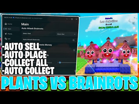 Plants Vs Brainrots Script NO KEY 2025 – Dupe, Auto Farm, Boss Spawner, Kill Aura & More!