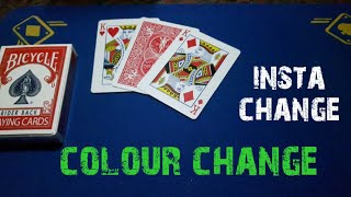 insane COLOUR change. Gaffed Academy's INSTA CHANGE/gimmick card tricks