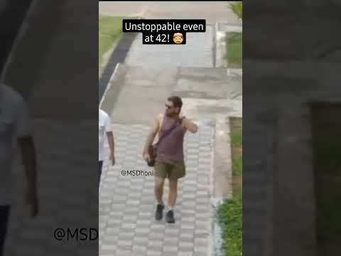 Age is just a number 🥵 MS Dhoni defies time with his incredible fitness at 42!