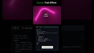 Cursor Tail effect #reels #coding #webdevelopment #programming #htmldesign #htmlcss #htmldesign