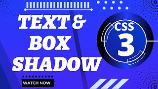 Text shadow and Box shadow in css in Urdu/Hindi |Web Coding With Bilal