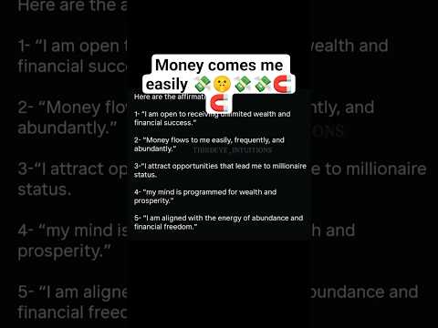 #affirmations #moneymanifesting #motivation #lawofattraction #universemagic #morningaffirmations#4k