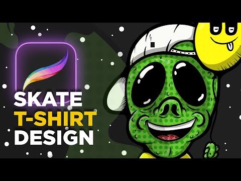 ALIEN GRAPHIC Design Process with Procreate on iPad Pro