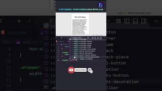 "How to Customize Scrollbars in CSS 🔧✨""Make Your Scrollbar Look Awesome! 💻🎨"#shorts #webdevelopment