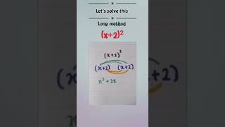 Grade 10 Binomial squares long method