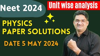 Unit wise analysis || NEET Paper Leaked Reality! 😨 NEET 2024 Answer Key 🚨 Live Discussion #NEET2024
